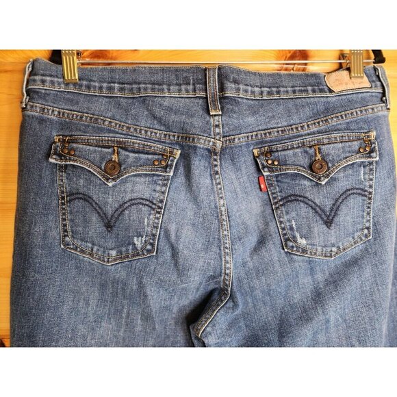Levi Strauss And Co 515 Womens Boot Cut Blue Denim Jeans Size 16 - Picture 7 of 16
